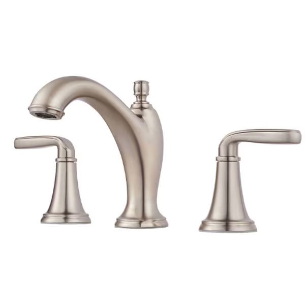 Pfister Northcott Two Handle Widespread Lavatory Faucet Brushed Nickel, Pfister, Mfr#: LG49-MG0K